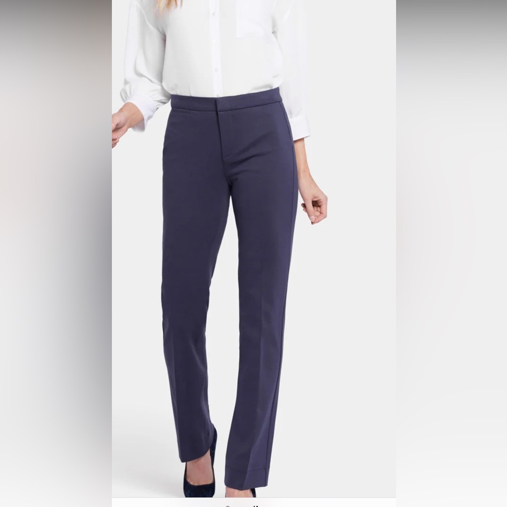NYDJ Slim Trouser Pants - size 12 Navy Blue